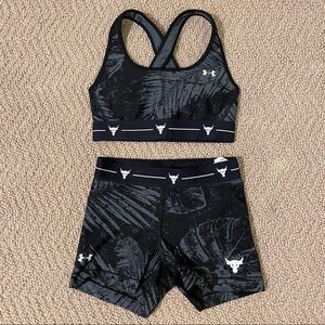 FINAL $ DROP ✨UA Project Rock sports bra and shorts set (XS)
